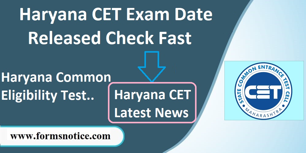 CET Haryana Exam Date 2022