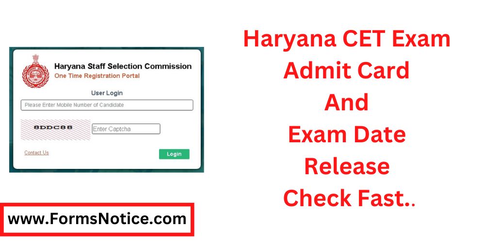 CET Haryana Admit Card 2022