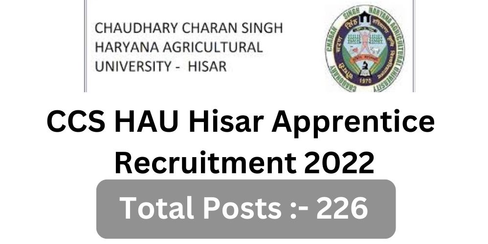 CCS HAU Hisar Apprentices Recruitment 2022-2023
