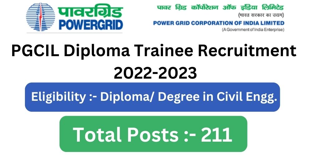 PGCIL Diploma Trainee Recruitment 2022-2023